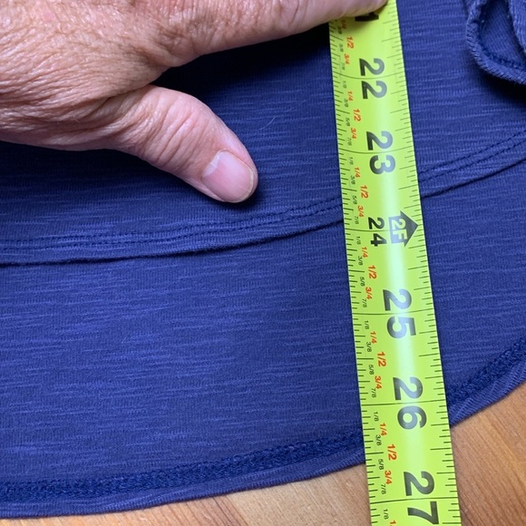 Tommy Bahama 100% Cotton Long Sleeve High Low Tunic, Blue, Stretch - Picture 5 of 6